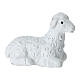 Presepe completo 8pz. plastica bianca dettagli dorati presepe 14 cm  s4
