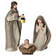 Complete white plastic Nativity Scene, set of 10, 15 cm characters s2