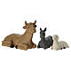 Complete white plastic Nativity Scene, set of 10, 15 cm characters s4