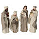 Presepe competo plastica bianca 10 pz. presepe 15 cm s3