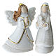 Krippenfiguren-Set, stilisiert, in Weiß mit goldfarbenen Details, 10-teilig, für 5 cm Krippe s4