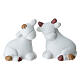 Crèche stylisée complète blanche détails dorés 10 pièces crèche 5 cm s5
