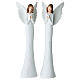 Ángel vestido flores relieve plástico 15 cm s2