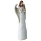 White angel with glitter, 6 in, plastic s2