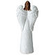 Angelo bianco con glitter plastica 15 cm s3