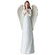 White Angel Statue with Glitter in Plastic, 15 cm s1