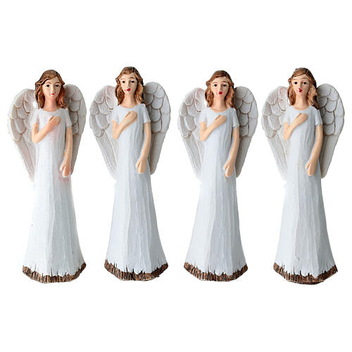 Ángel mano en corazón de plástico 10 cm 2