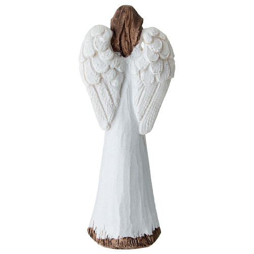 Angel Statue with Hand on Heart in Plastic, 10 cm 4