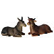 Natividad, buey, burro y ángel estatuas de plástico belén 8 cm s4
