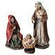 Natività, bue, asinello e angelo statuine in plastica presepe 8 cm s2