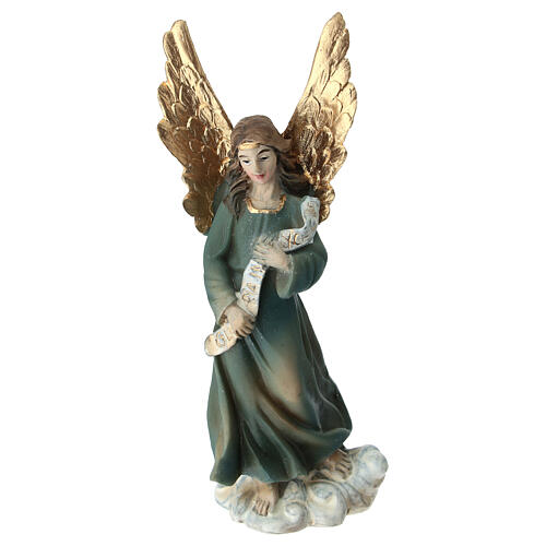 Holy Family, ox, donkey, and angel plastic figurines for nativity scene 8 cm 3