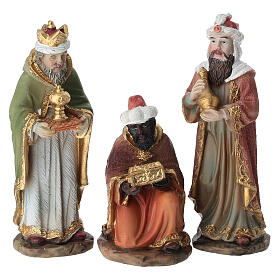 Plastic Three Wise Men for Nativity Scene, 8 cm