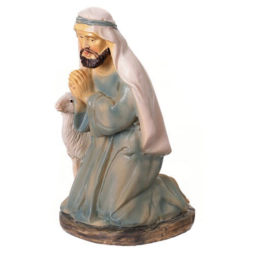 Pasterz w adoracji - figurka z żywicy do szopki 8 cm 3