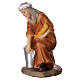 Peasant figurine with bread loaf and jug for nativity scene 8cm resin s2
