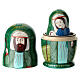 Matryoshka nativity Holy Family 10 cm 3 dolls green s2