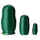 Green Russian nesting doll, 4 in, set of 3 s3