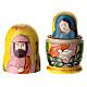 Yellow matryoshka doll, Rome, set of 3 dolls, 4 in s4