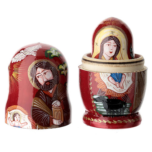 Muñeca rusa Natividad Roma 10 cm roja 2