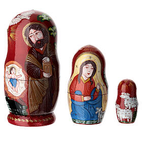 Matryoshka Nativity set Rome 10 cm red