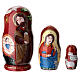 Matryoshka Nativity set Rome 10 cm red s1