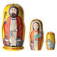 Matrioshka Natividade 3 bonecas amarelas Veneza 10 cm s1