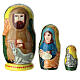 Matrioshka Natividade 3 bonecas amarelas Veneza 10 cm s2