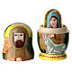 Matrioshka Natividade 3 bonecas amarelas Veneza 10 cm s4