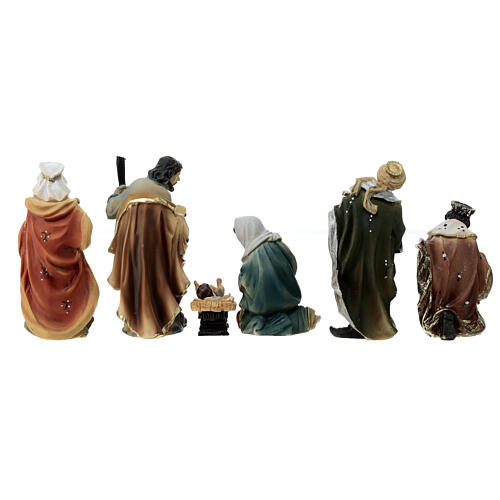 Nativity scene set statues 24 pcs resin 9 cm 9