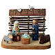 Nativity scene in painted Russian wood 9 cm s1