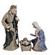 Colored porcelain Nativity scene set 9 pcs h 20 cm s2