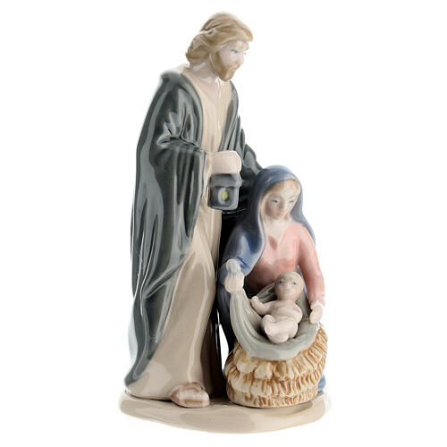 Colored Porcelain Holy Family Statue Navel 10x5x5 cm 3