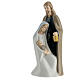 Nativité porcelaine colorée stylisée h 20 cm