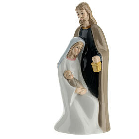Holy Family stylized colored porcelain h 20 cm