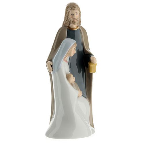 Holy Family stylized colored porcelain h 20 cm 4