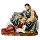 Sagrada Familia Natividad resina Virgen tumbada 30 cm s1