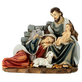 Sainte Famille Nativité résine Sainte Vierge allongée 30 cm