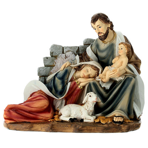 Sainte Famille Nativité résine Sainte Vierge allongée 30 cm 1