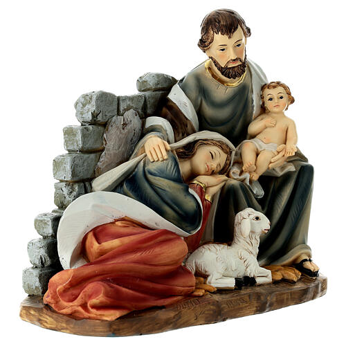 Sacra Famiglia Natività resina Madonna sdraiata 30 cm 4
