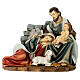 Sacra Famiglia Natività resina Madonna sdraiata 30 cm s1