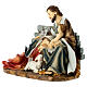 Sagrada Família Natividade resina Virgem deitada 30 cm s3
