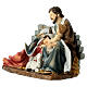 Nativity with Mary lying down, painted resin, 14 cm s3