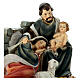 Holy Family set Mary lying painted resin 14 cm s2