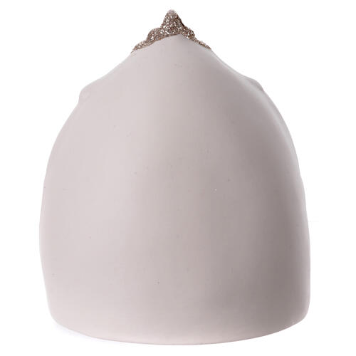 Scena Bożego Narodzenia stylizowana, grota biała porcelana, ciepłe światło, 15 cm 4
