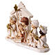 Nativity with Wise Men, Baby style, for white and golden Nativity Scene of 10 cm, 20x25x5 cm s2