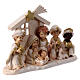 Nativité Rois Mages style Baby blanc or crèche 10 cm 20x25x5 cm s3