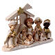 Natividade Reis Magos estilo crianças branco ouro presépio 10 cm 20x25x5 cm s3