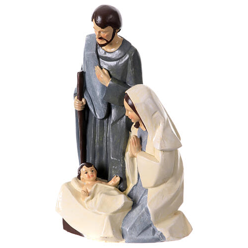 Natività stilizzata resina dipinta effetto geometrico 20 cm 2