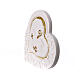 Heart-shaped favour for Confirmation with crozier and mitre, white resin, 3 in s2