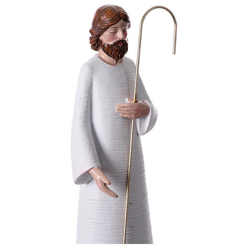 Heilige Familie in Weiß, mit Kunstfelldetails – 2-teilig, 28 cm 4