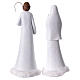 White Nativity with fur details, painted resin, set of 2, 28 cm s6